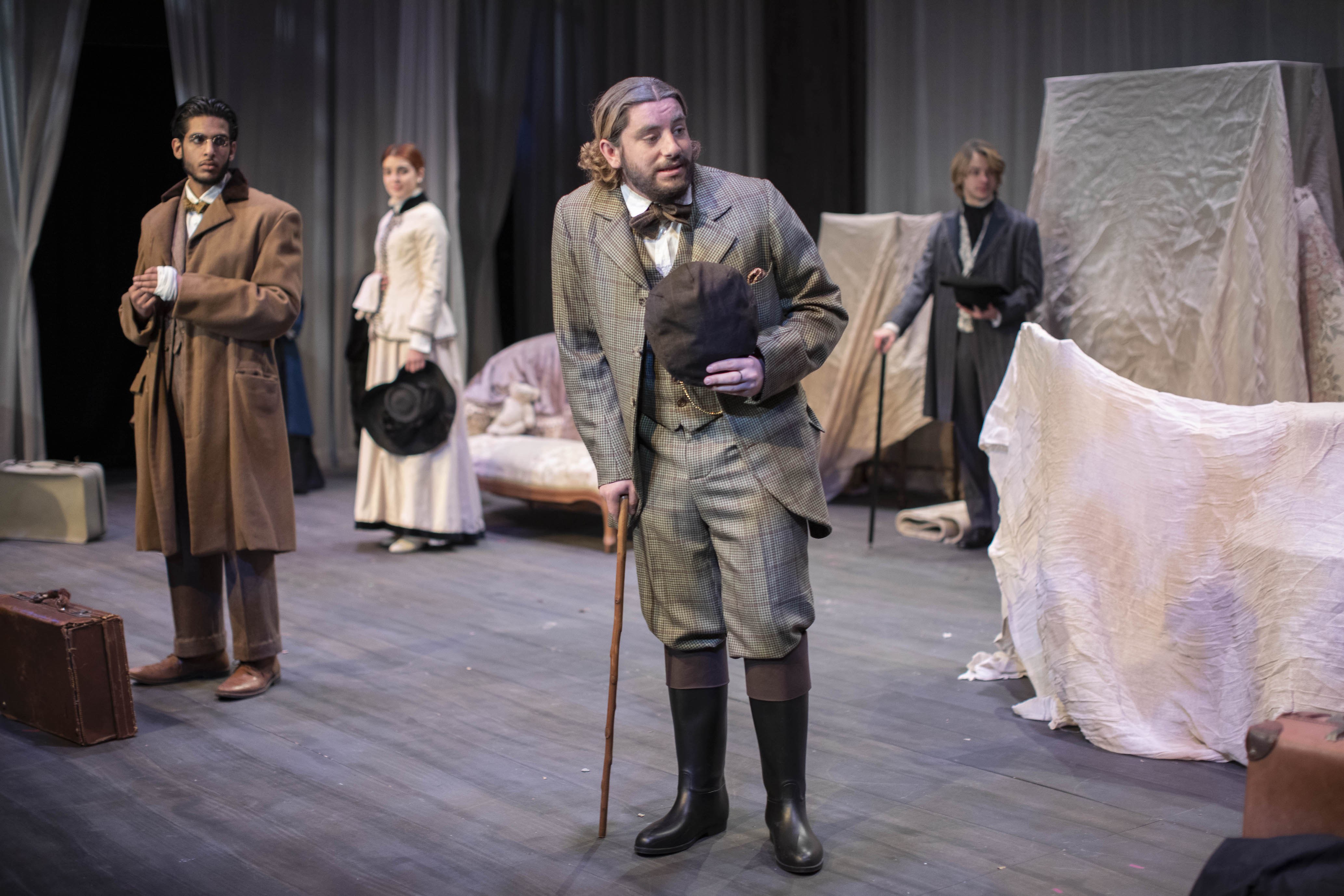 Students in a production of The Cherry Orchard