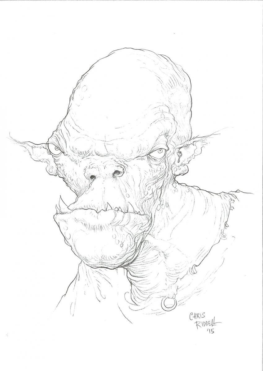 Pencil sketch of a mythical creature