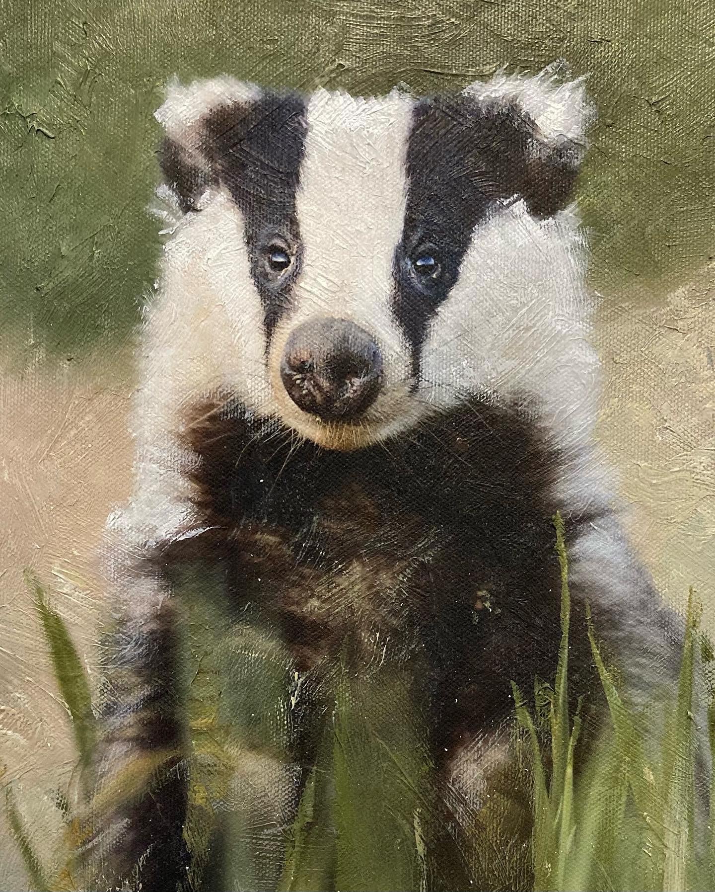 Painting of a badger