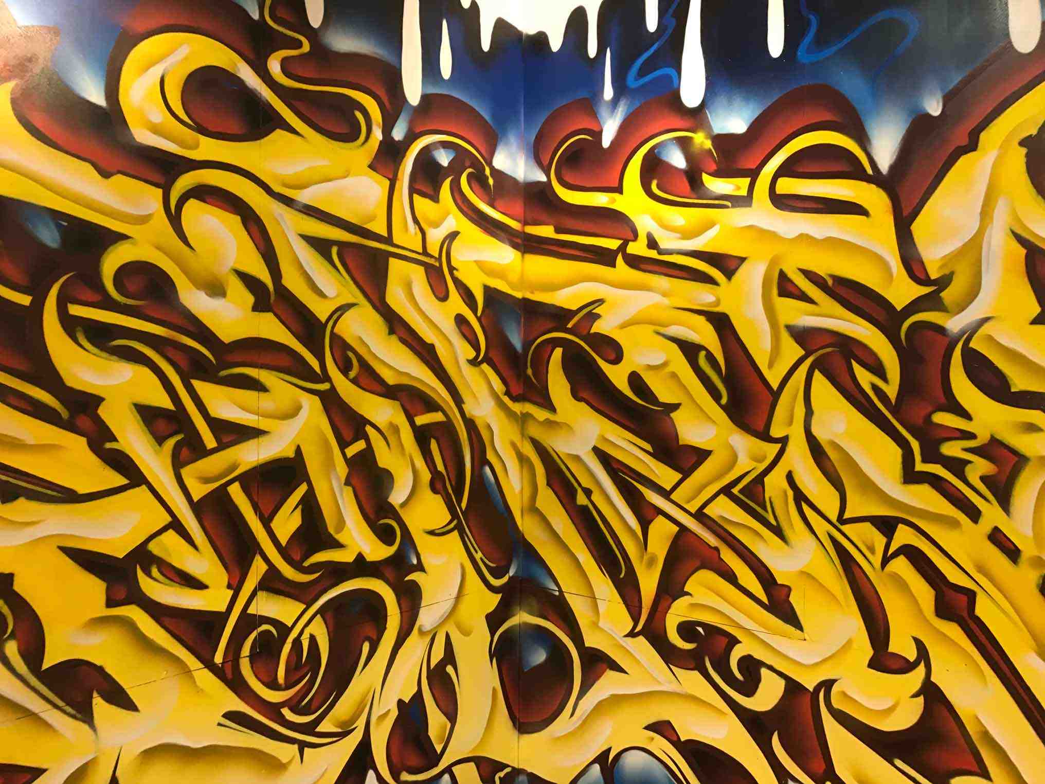 Graffiti wall created by Artist Dani Bush
