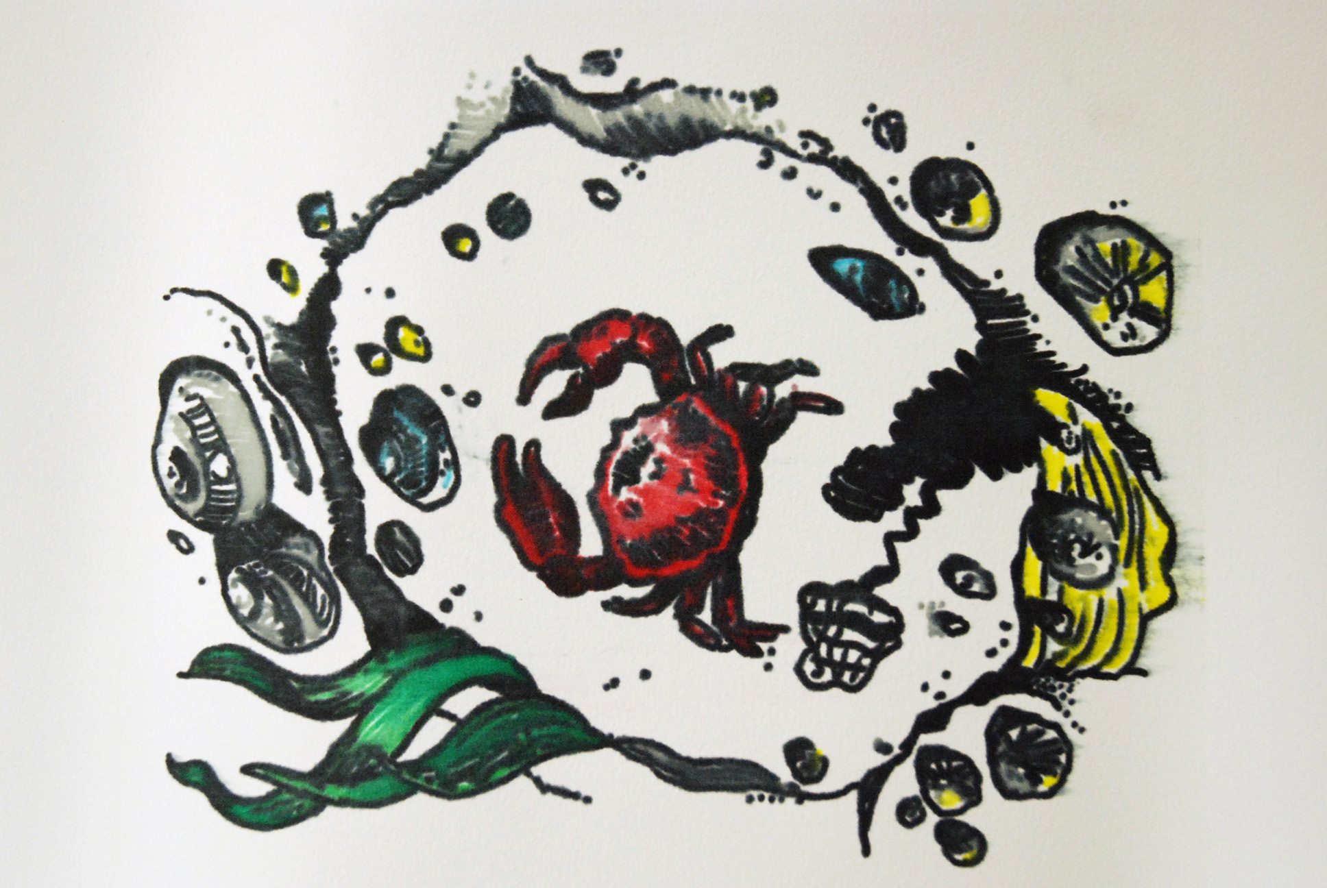 Screenprinting example - student work