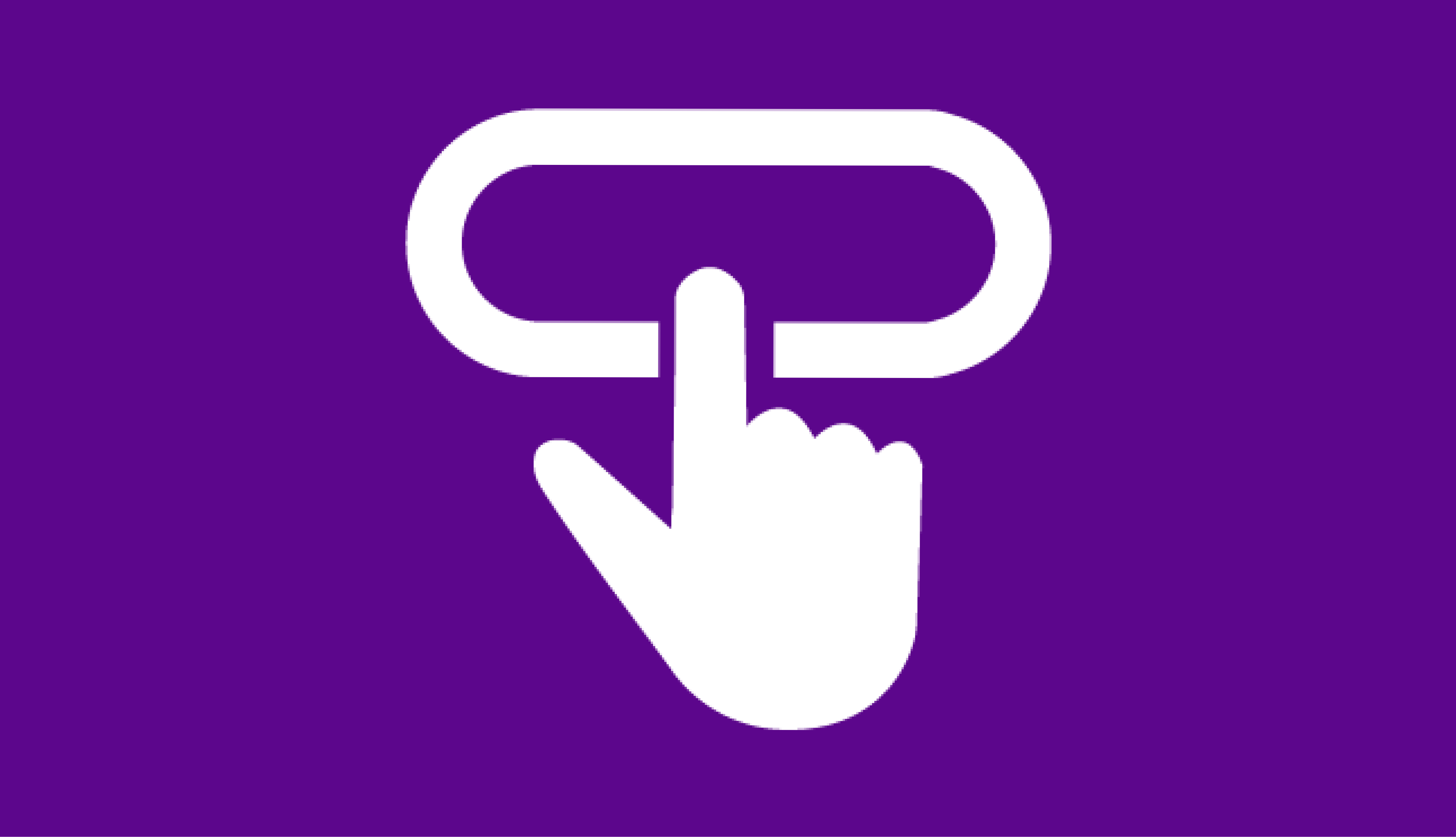 Icon of a hand pressing a button