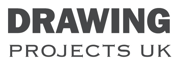 The text "DRAWING PROJECTS UK" in bold grey lettering on a white background.