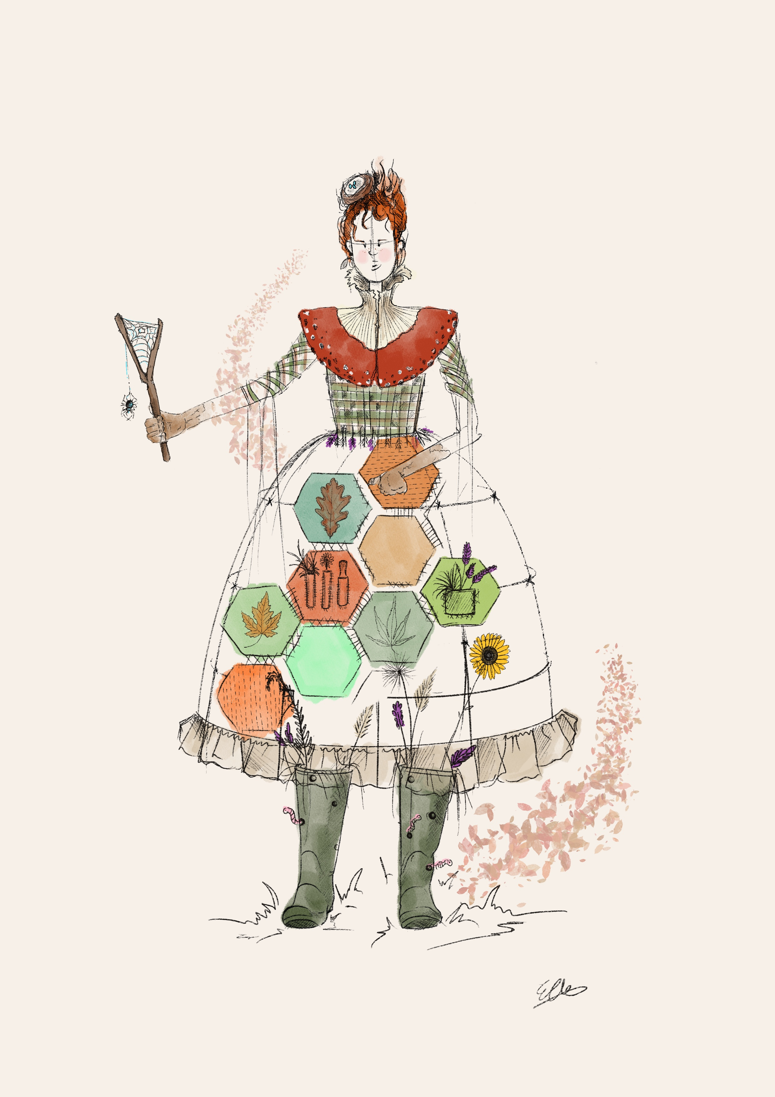 Illustration of environmental dress