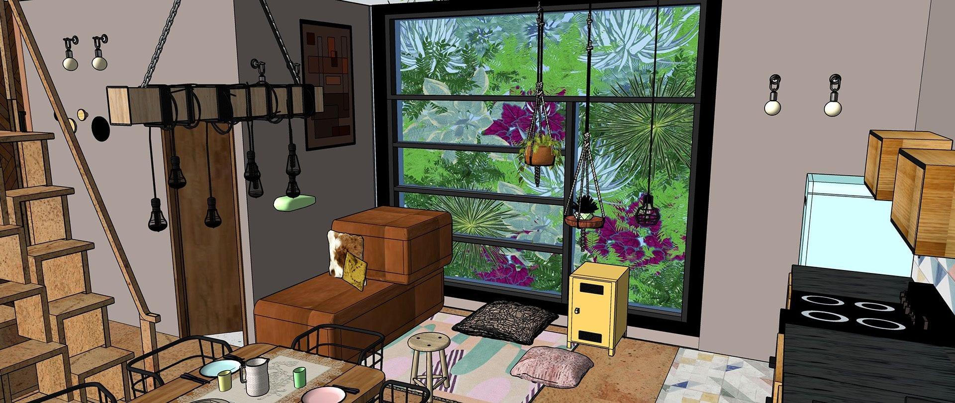 Render of an interior space