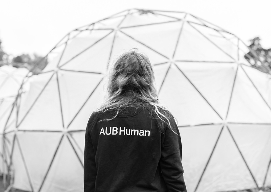 AUB Human volunteer at the Pollution Pods