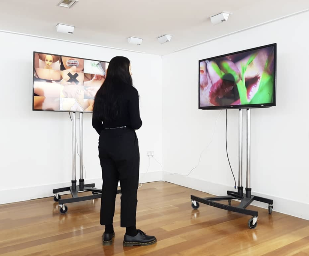 student at a fine art event