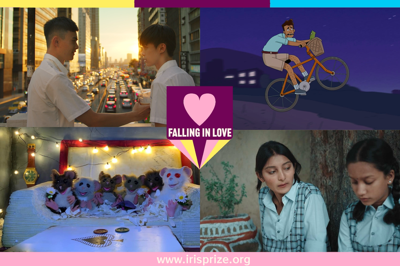 Four screenshots from the films "Bubbling", "Malwa Khushan", "Single: Meat Cutes", and "Diomysus".
