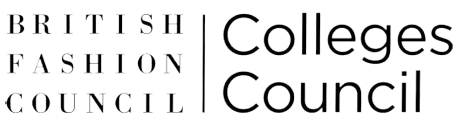 Logo with text: "British Fashion Council | Colleges Council".