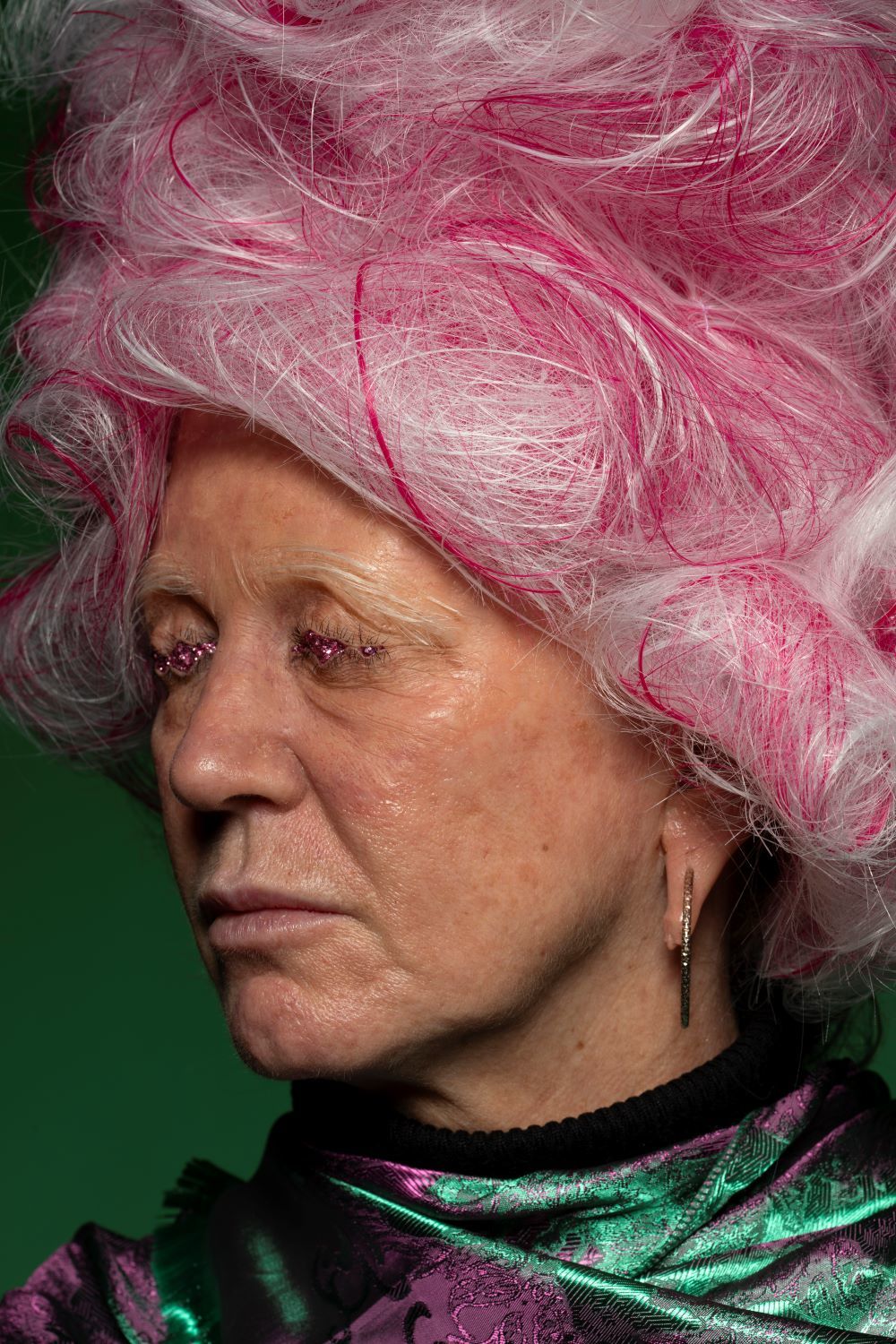 Witches and Folklore – Silicone Prosthetic earlobes and eyepiece with a handmade hair lace wig.