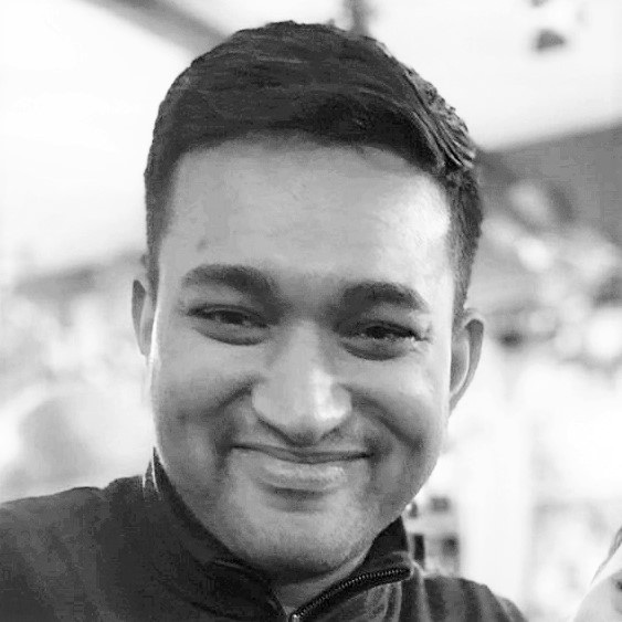 Black and white image of Freddie Wright