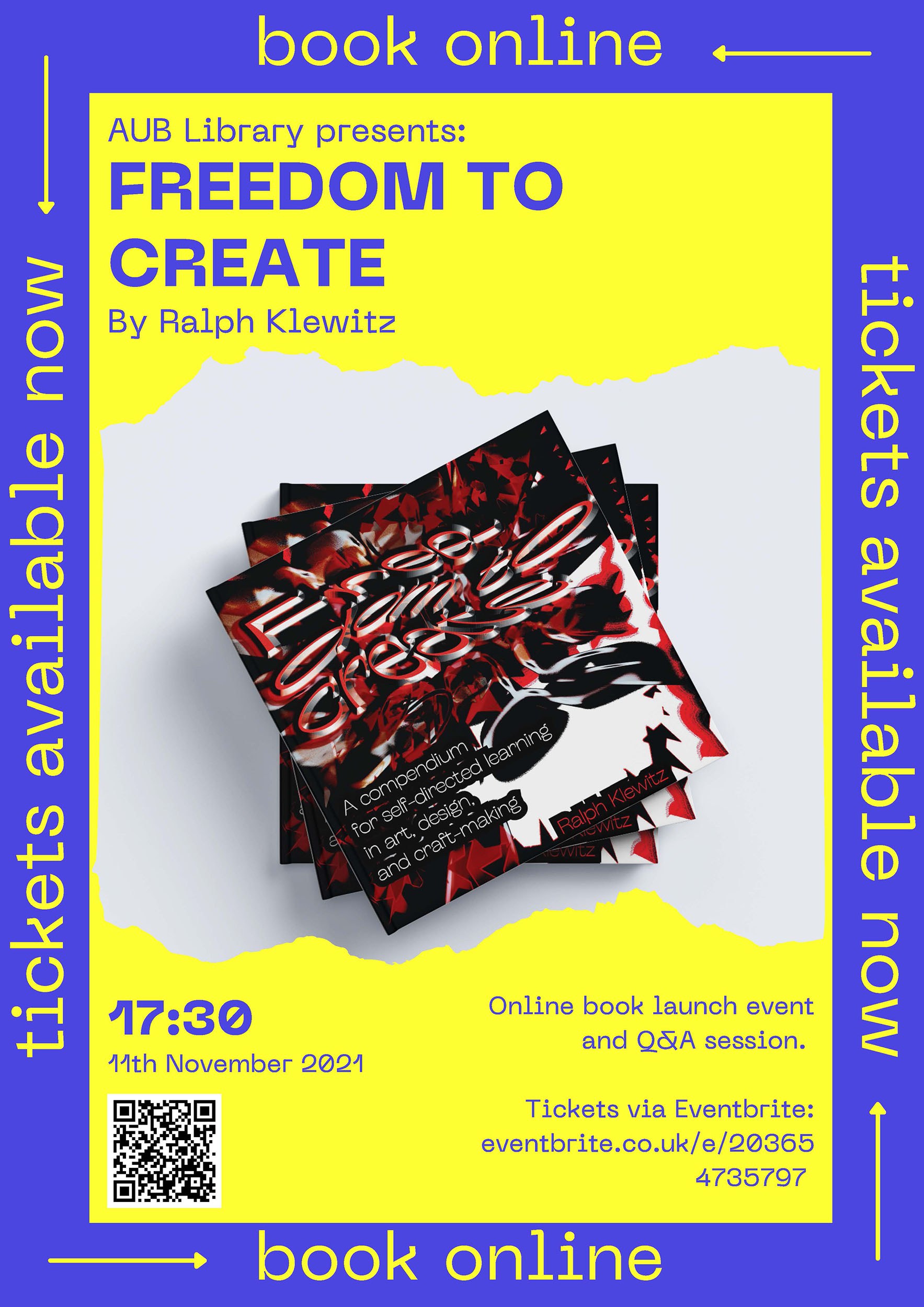 digital poster for the Freedom to create event