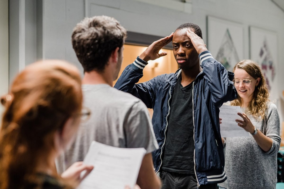 Actors rehearsing