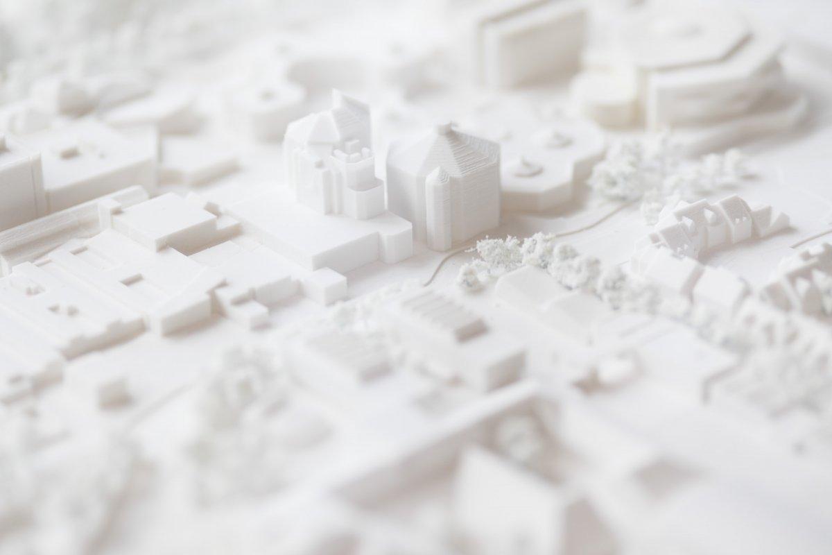 Close up of a 3d printed model