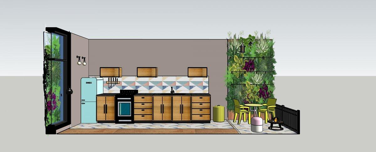 Computer render of an interior space