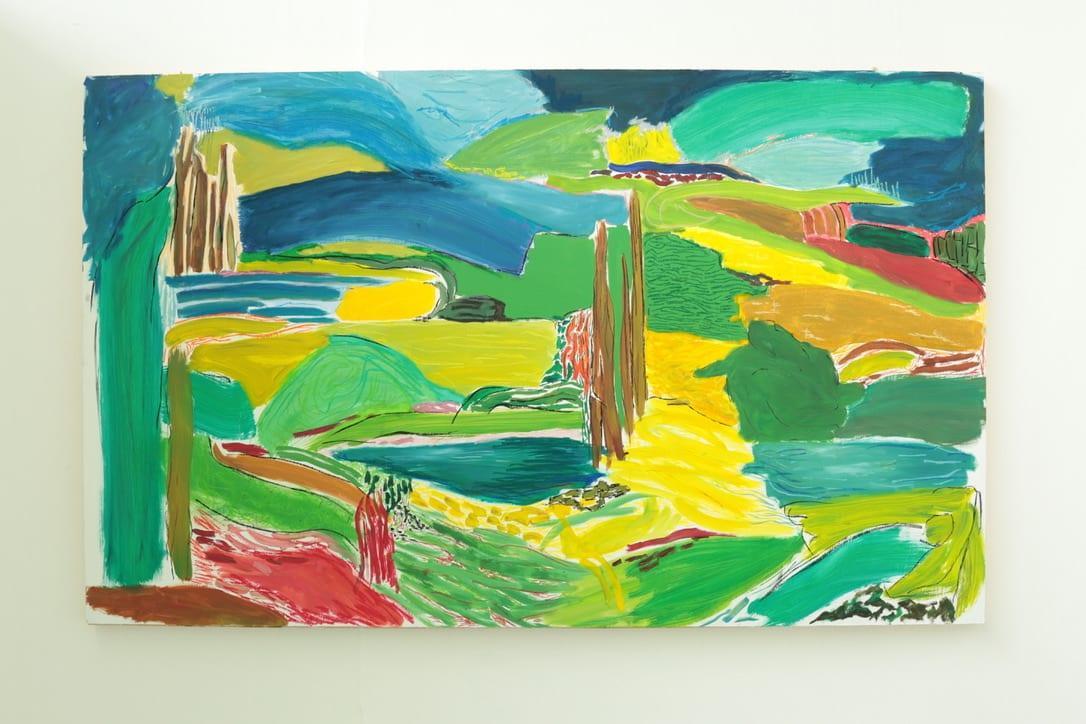 Vibrant expressionist landscape