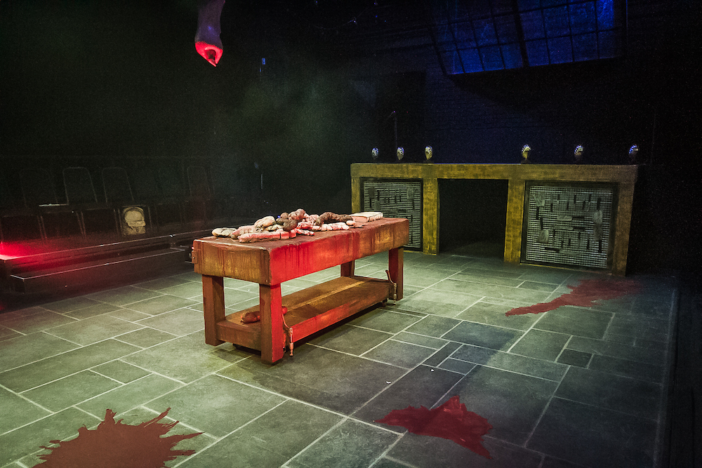 Set designed by students for Gut Girls performance
