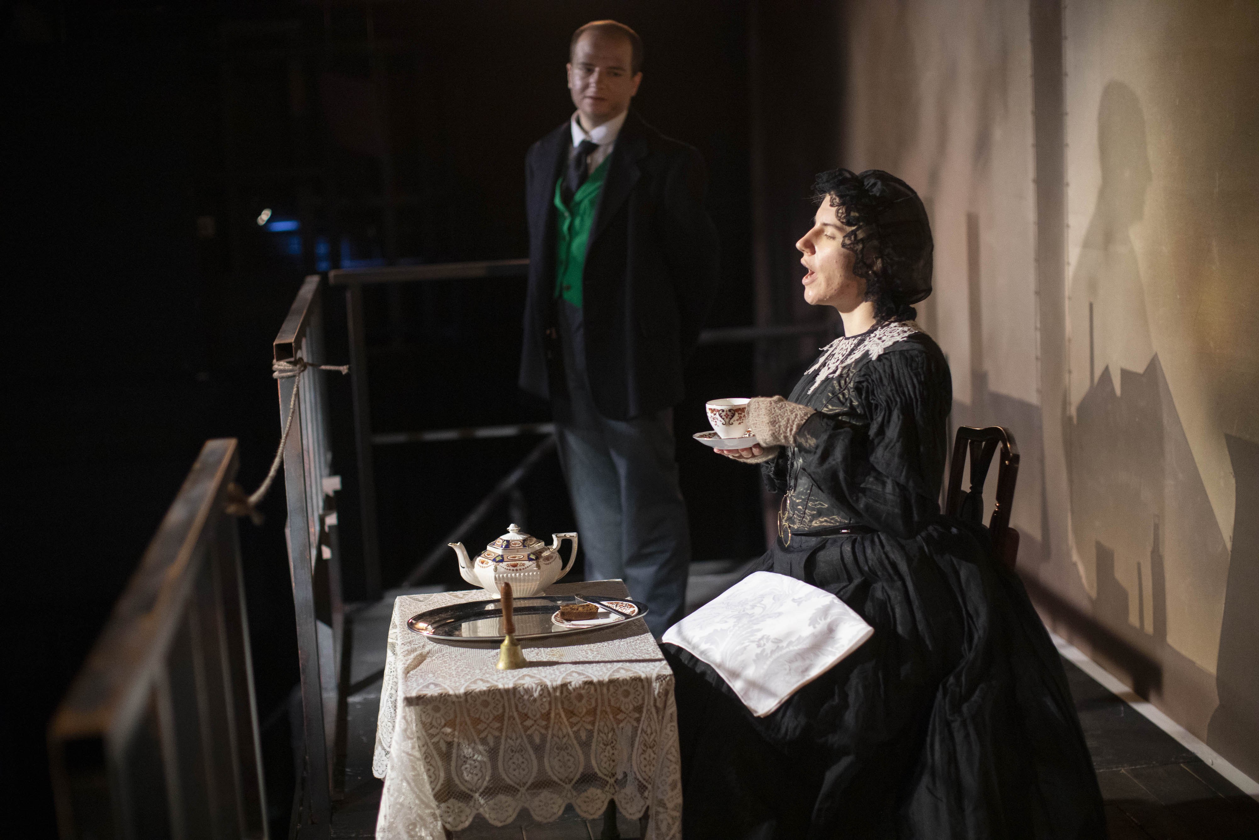 Students acting in a production of Hard Times