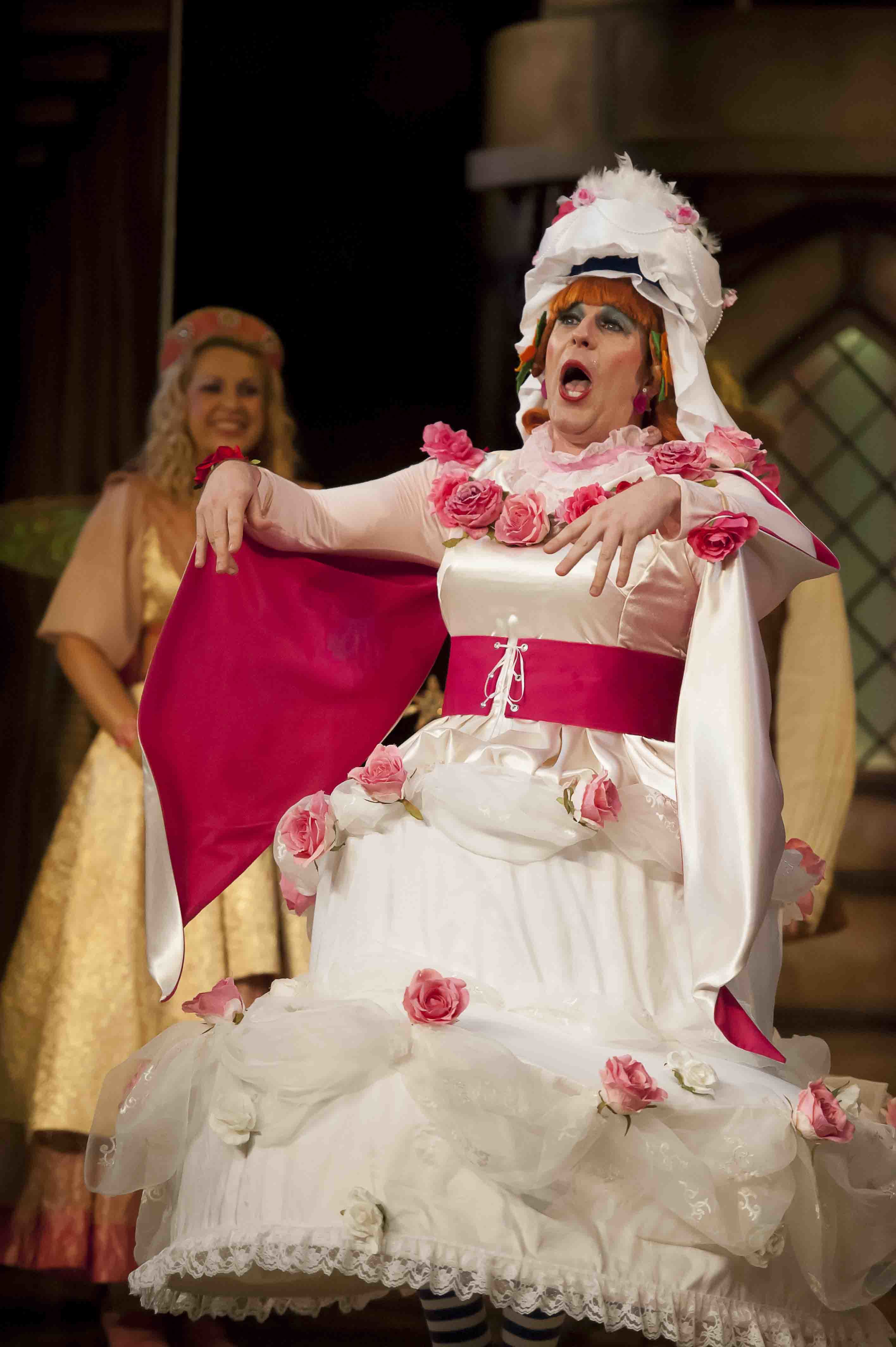 Image of performance wearing white dress