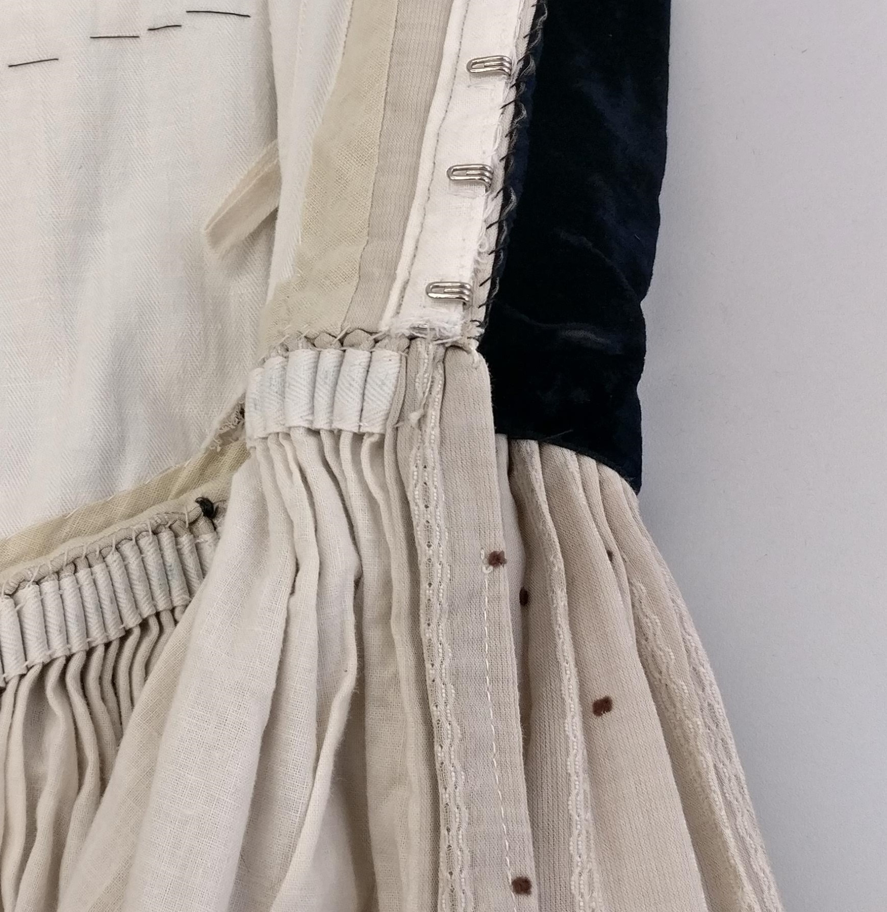 Close up image of white garment