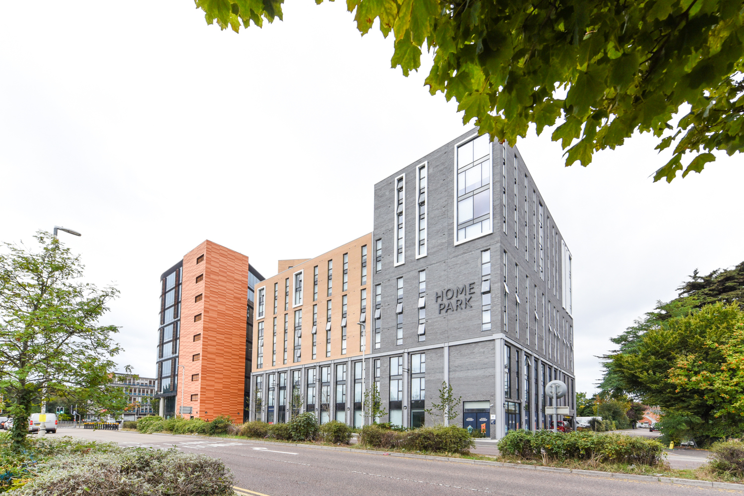 View of Home Park Halls of Residence from outside