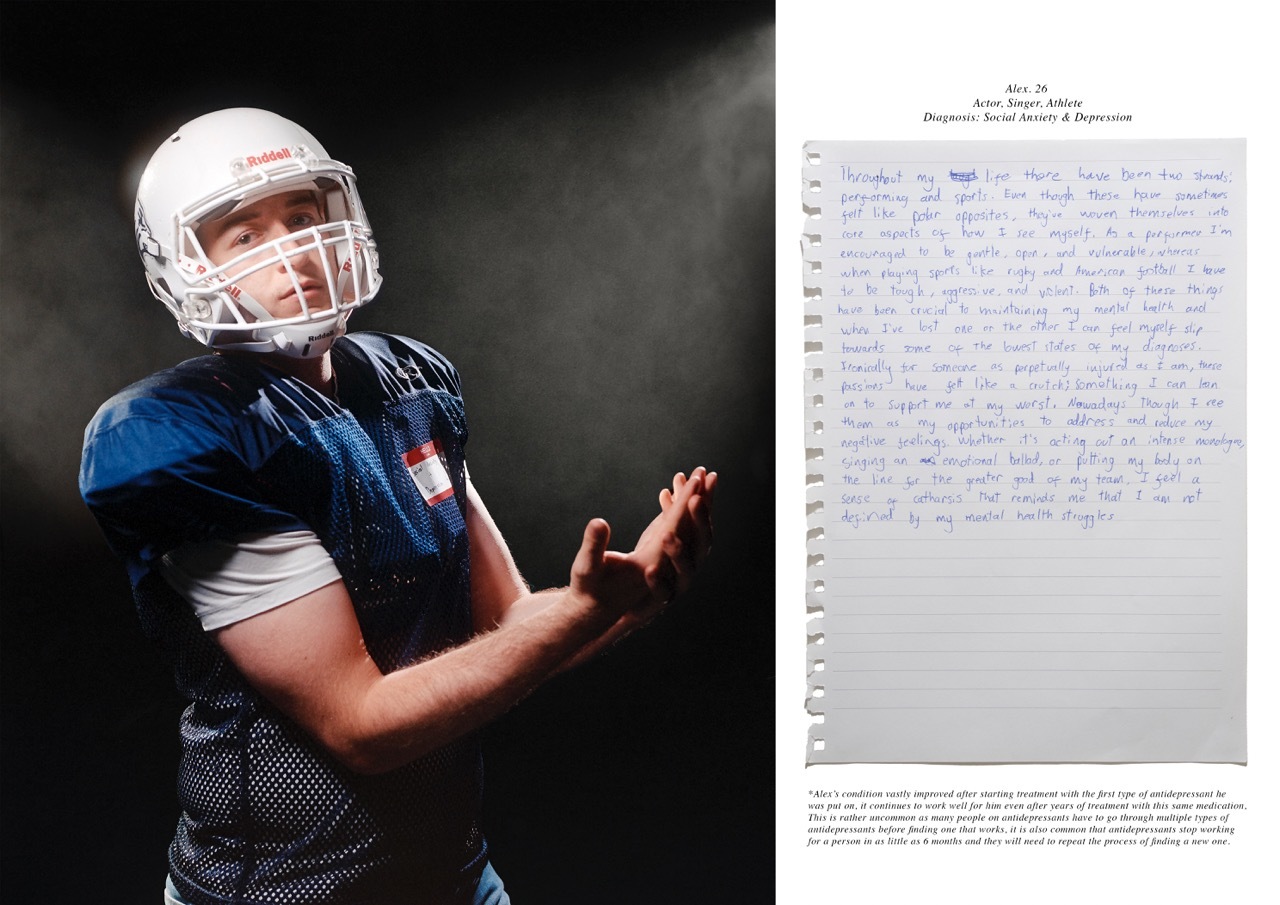 A separate written note and photo of Alex, explaining his interests, passions and, least importantly, his diagnosis.