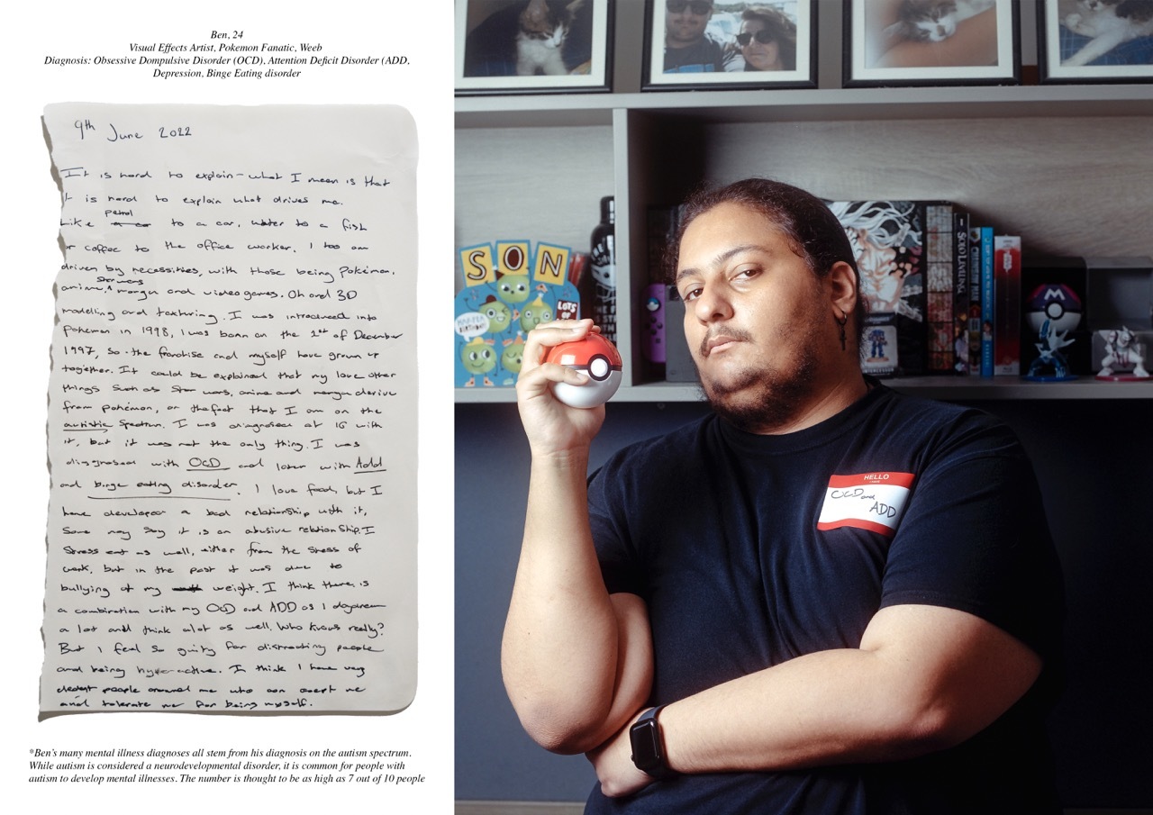 A separate written note and photo of Ben, explaining his interests, passions and, least importantly, his diagnosis.