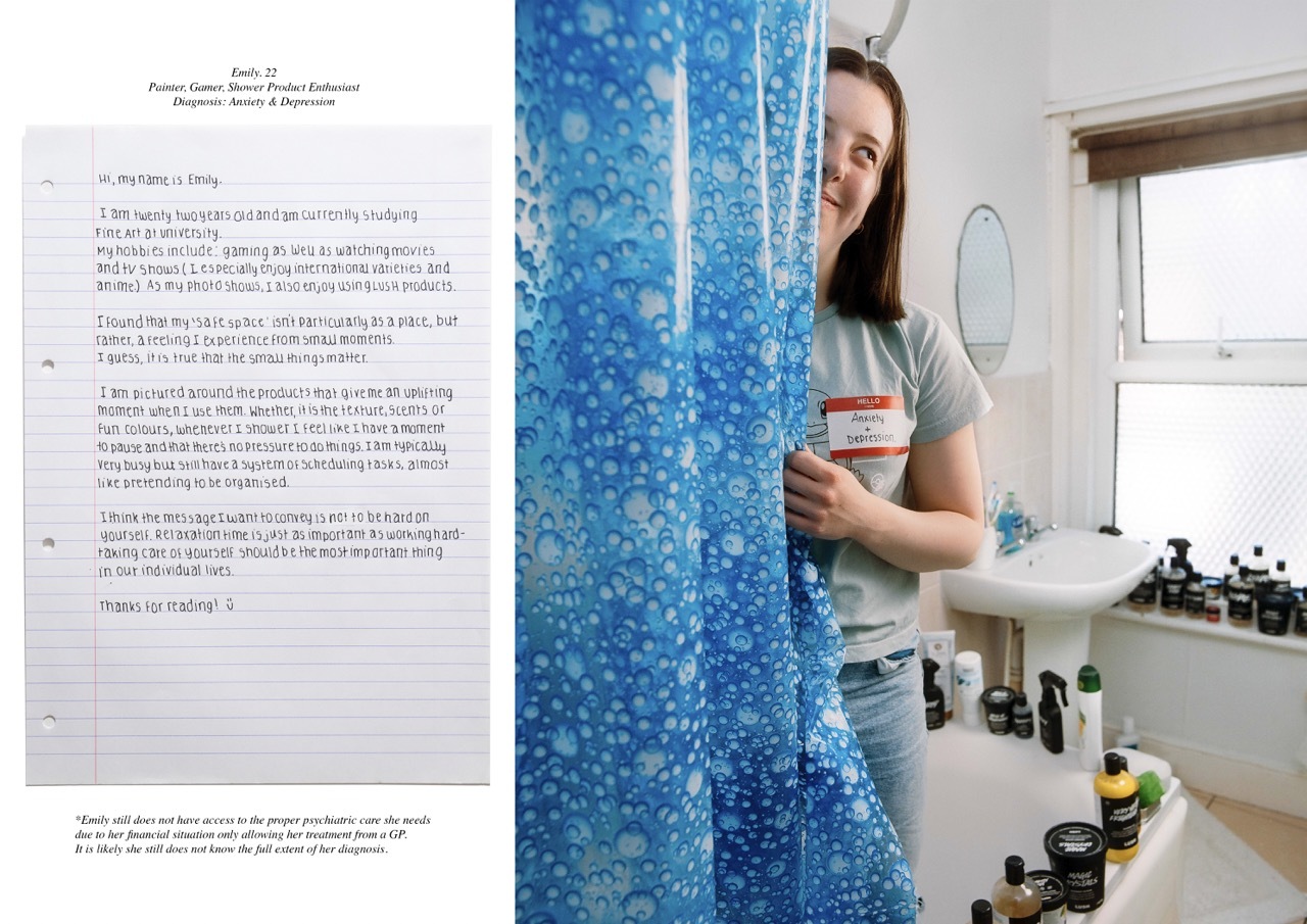 A separate written note and photo of Emily, explaining her interests, passions and, least importantly, her diagnosis.