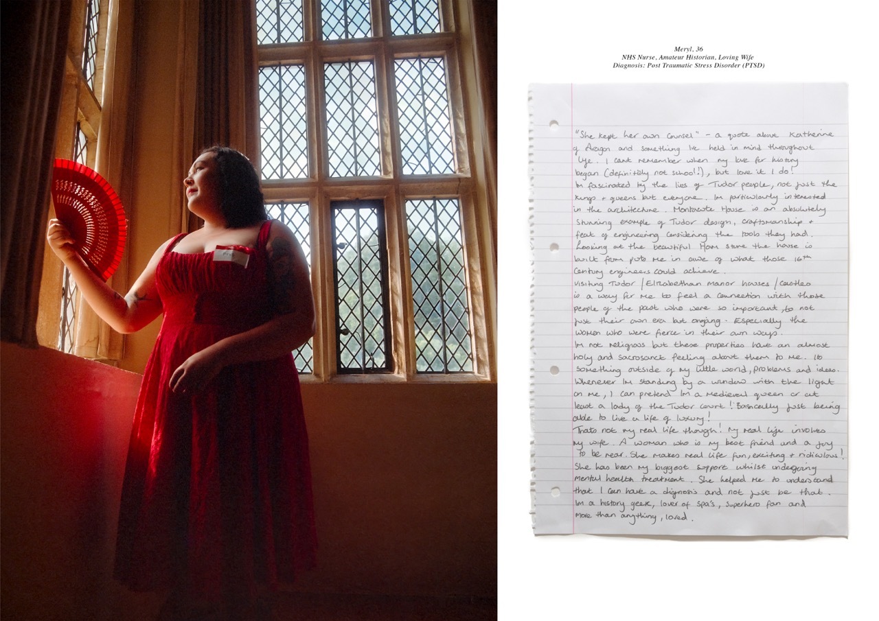 A separate written note and photo of Meryl, explaining her interests, passions and, least importantly, her diagnosis.