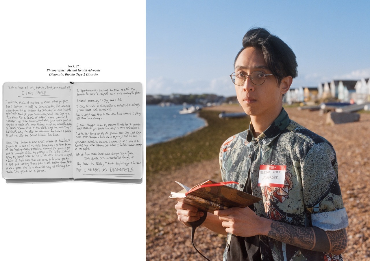 A separate written note and photo of Nick, explaining his interests, passions and, least importantly, his diagnosis.