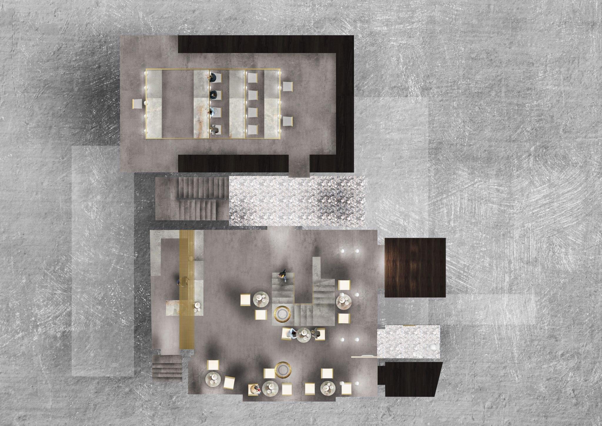 Top-down of a building