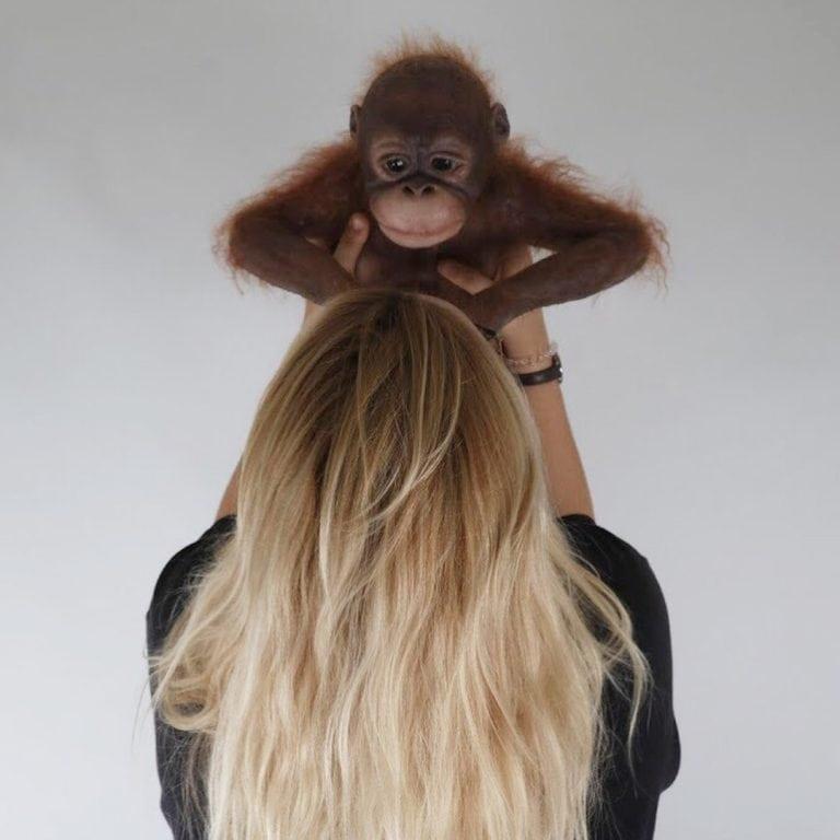 Emily with her model