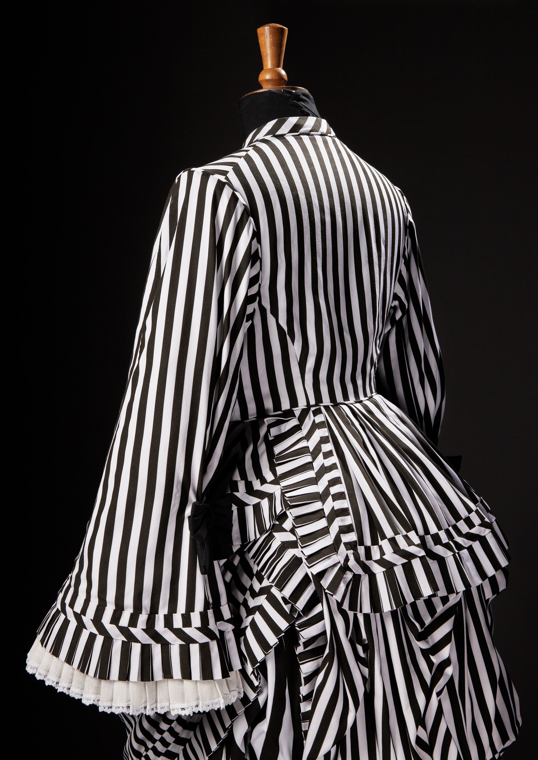 Black and white striped dress