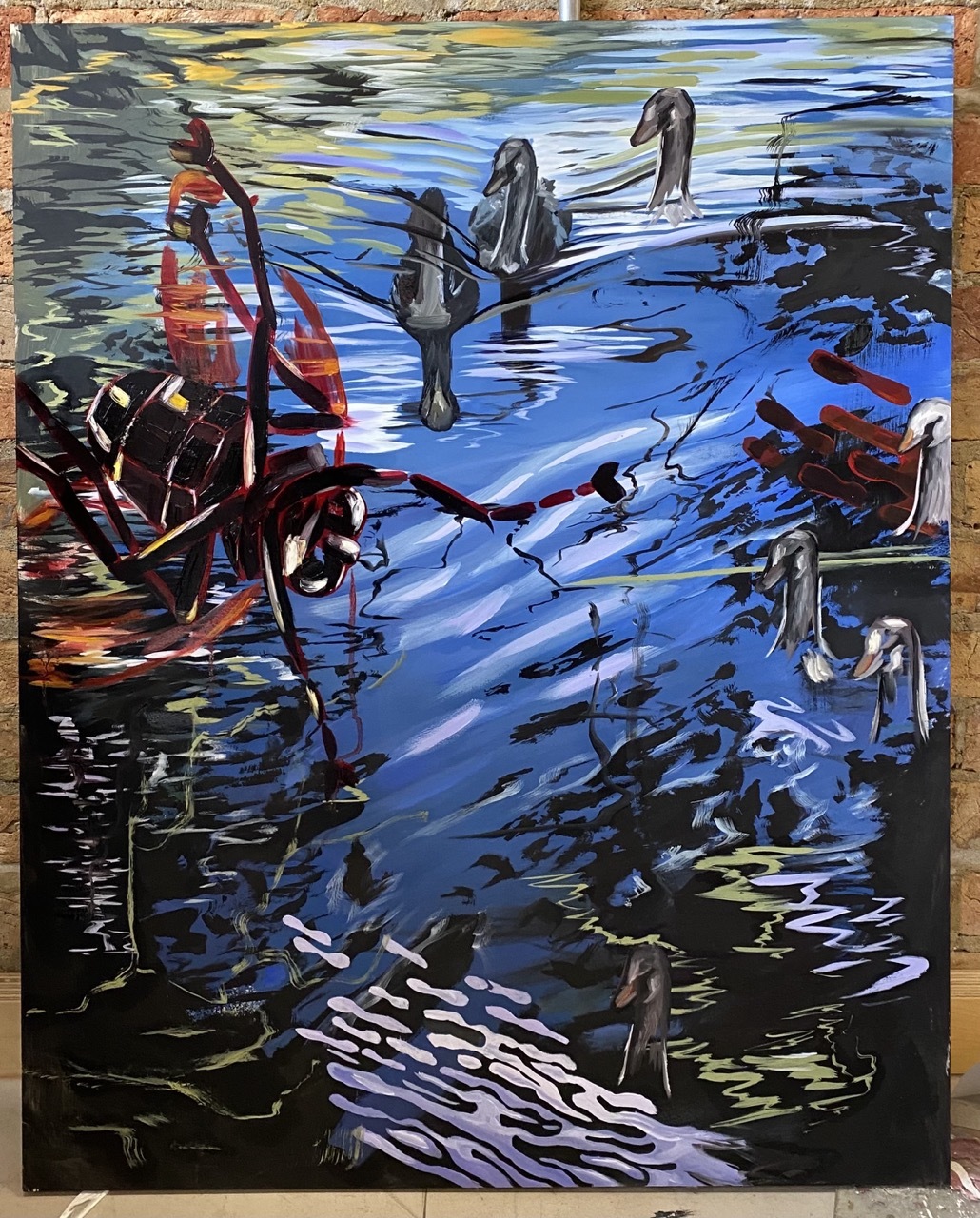 Abstract river painting.