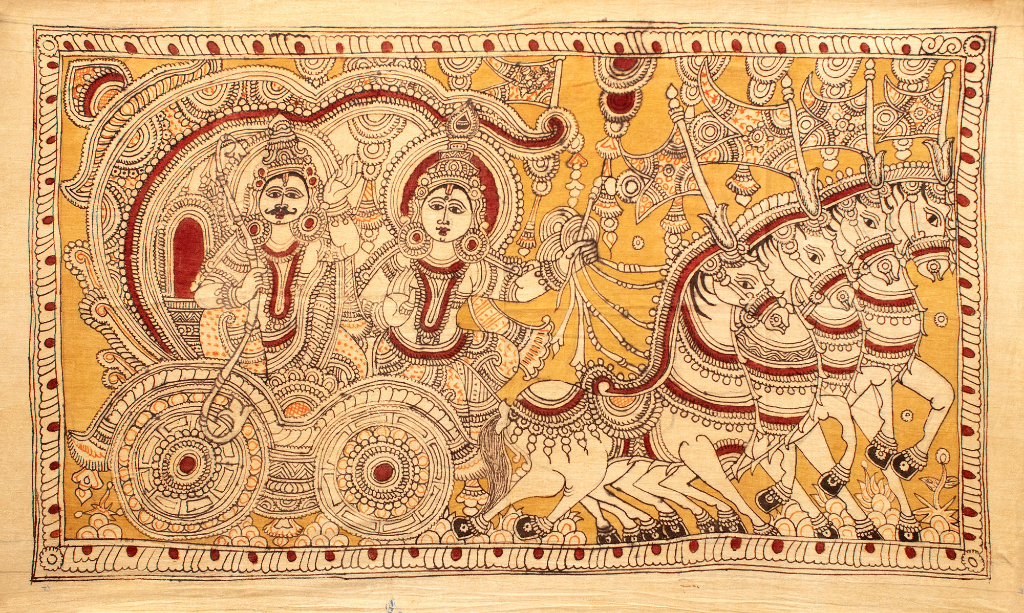 Painting of Indian gods, mythological characters and legends