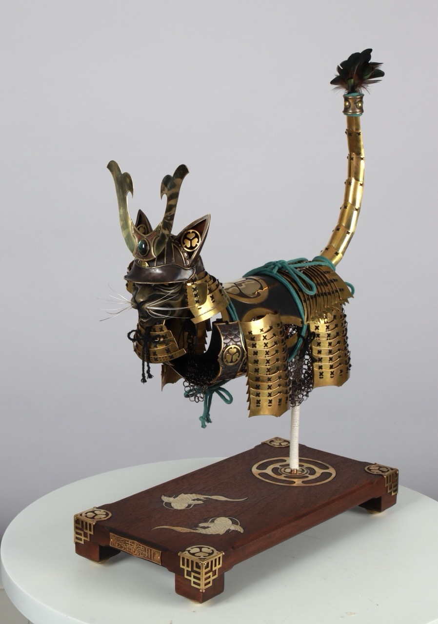 Samurai Cat Armour for final major project. Made using Brass and copper.