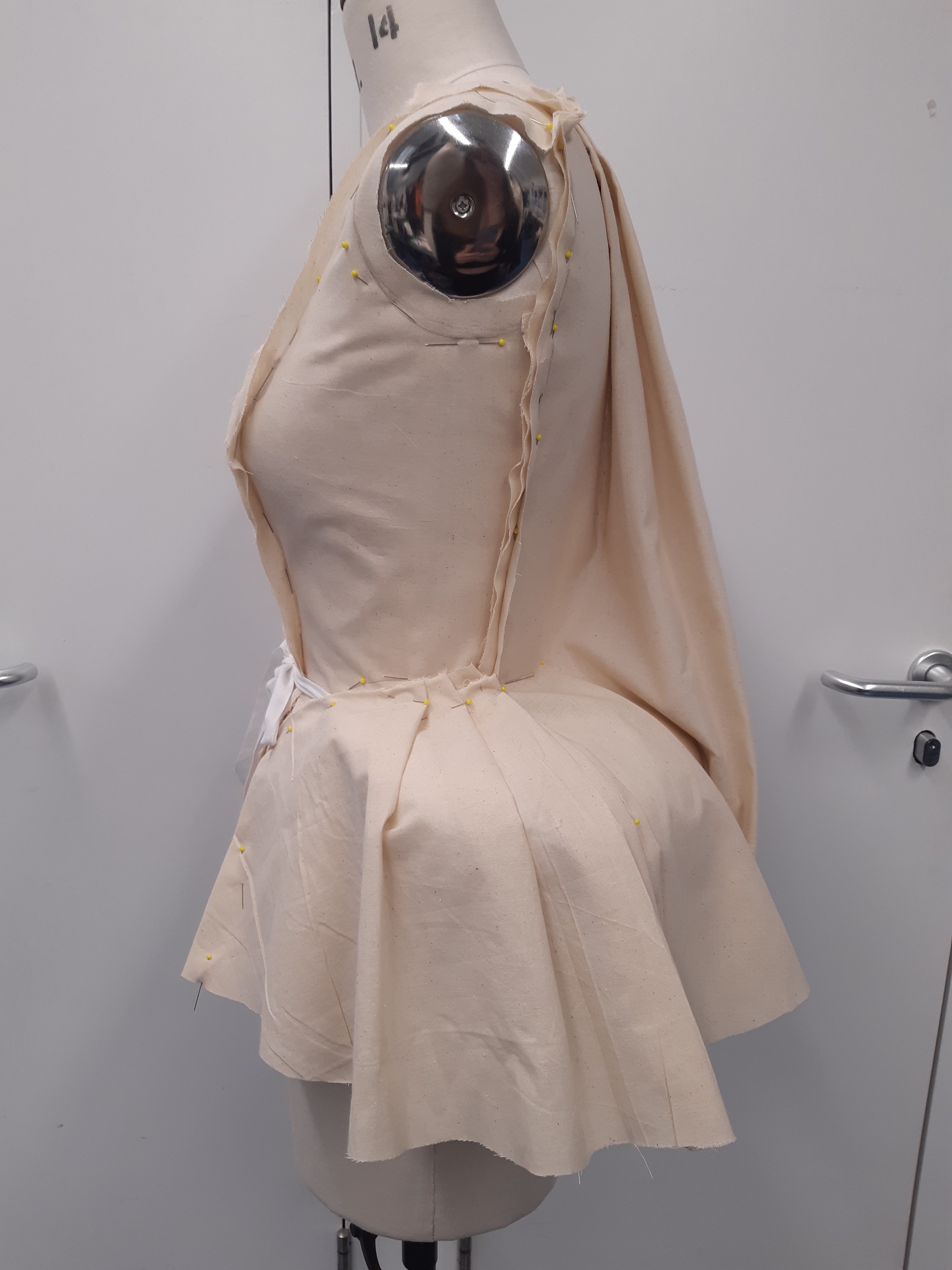 Part of an 18th century female peasant costume designed by a BA (Hons) Costume student