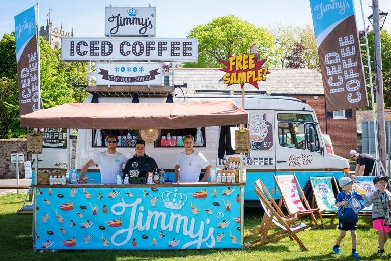 Jimmy’s Iced Coffee’s food festival van and stand