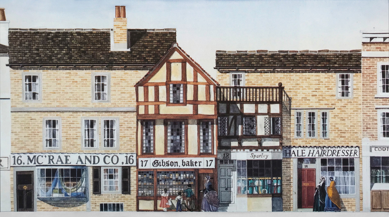 Illustration of Islington Row of shops