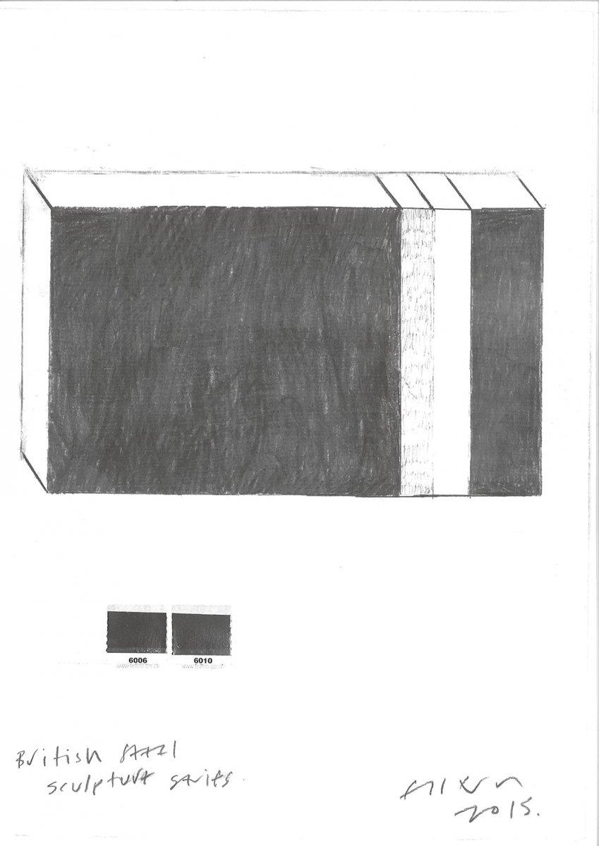 Pencil sketch of a rectangular box