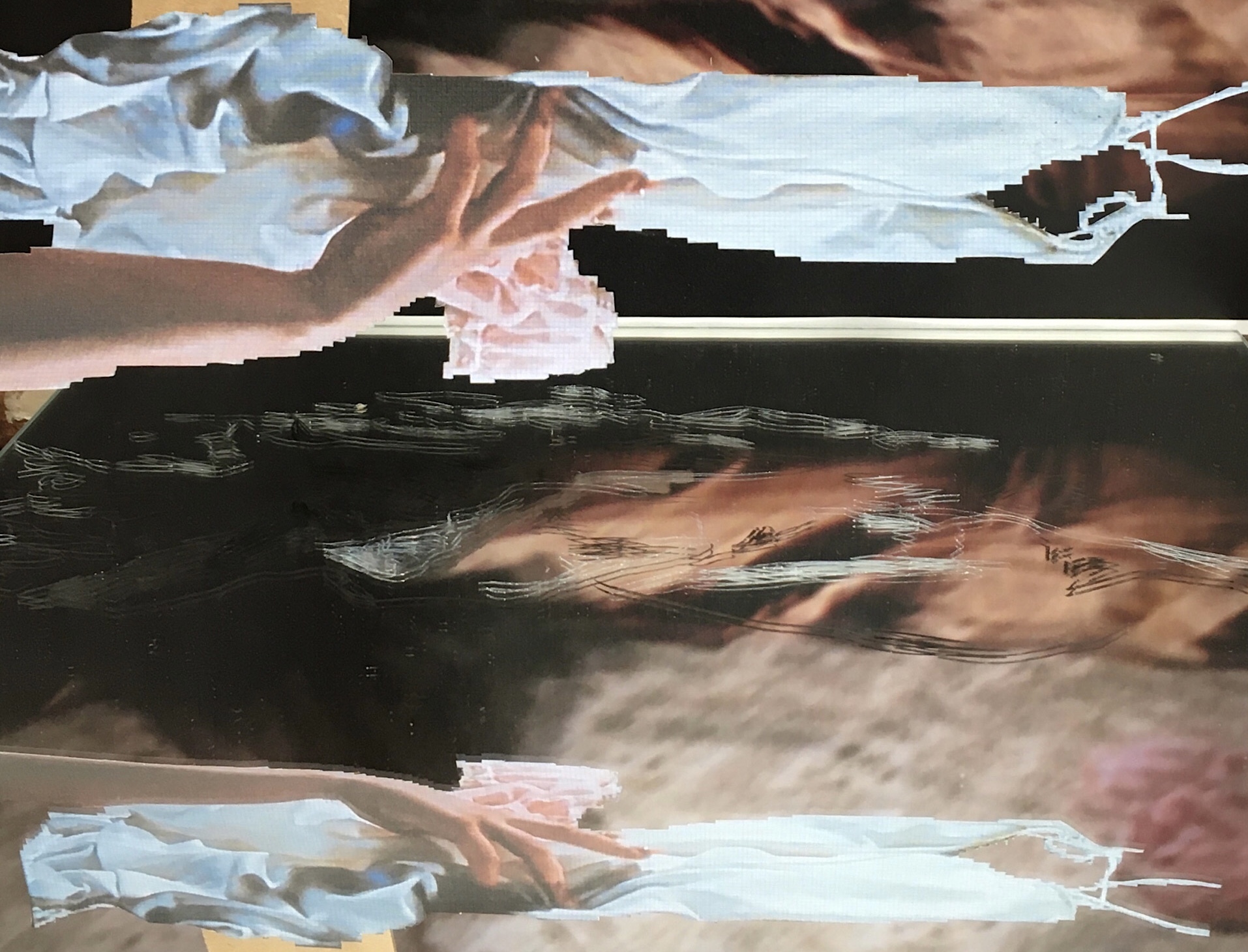 mirrored digital illustration of  a posed hand