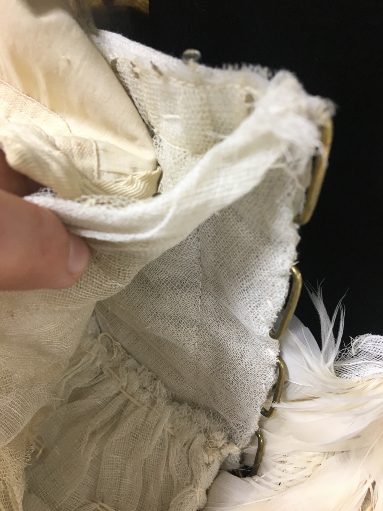 Close-up of some folded pieces of fabric.