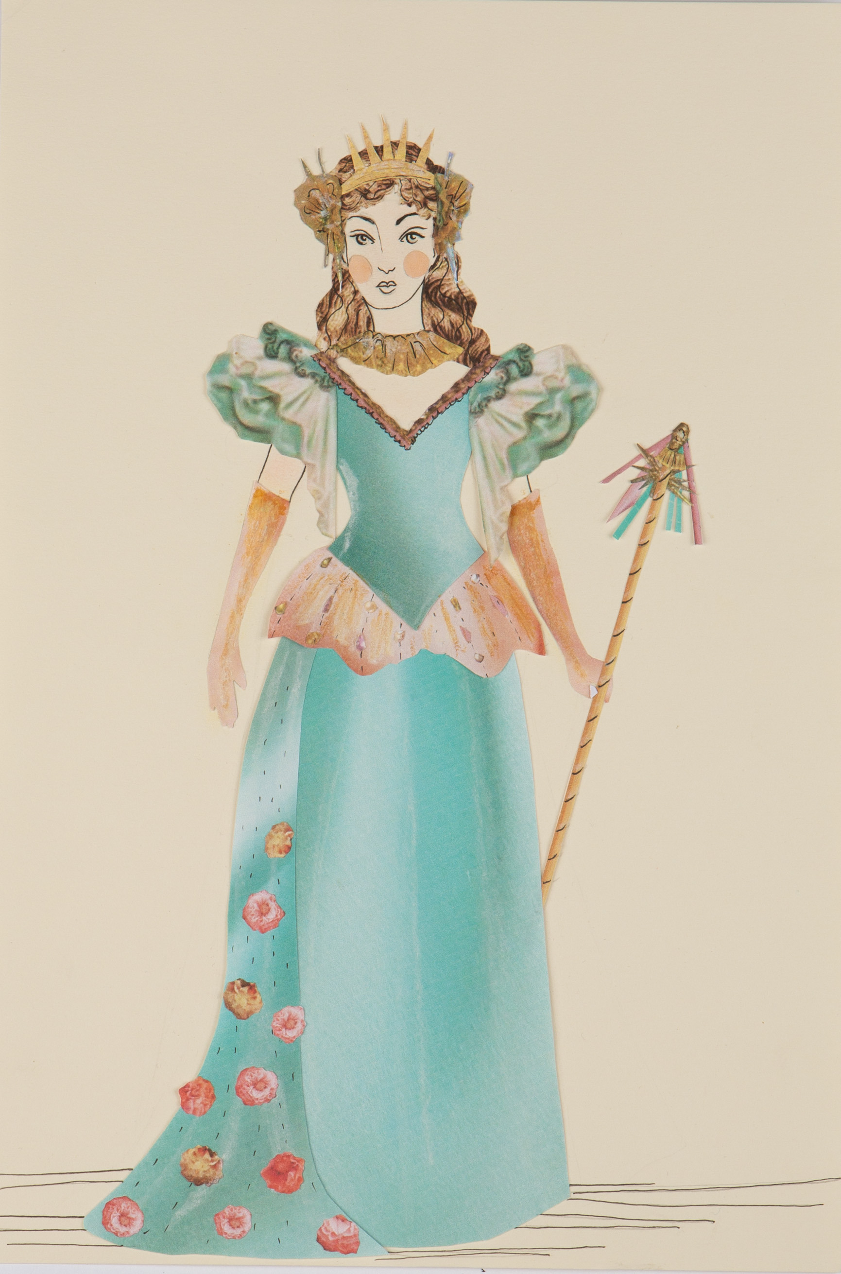 Costume development in a sketchbook