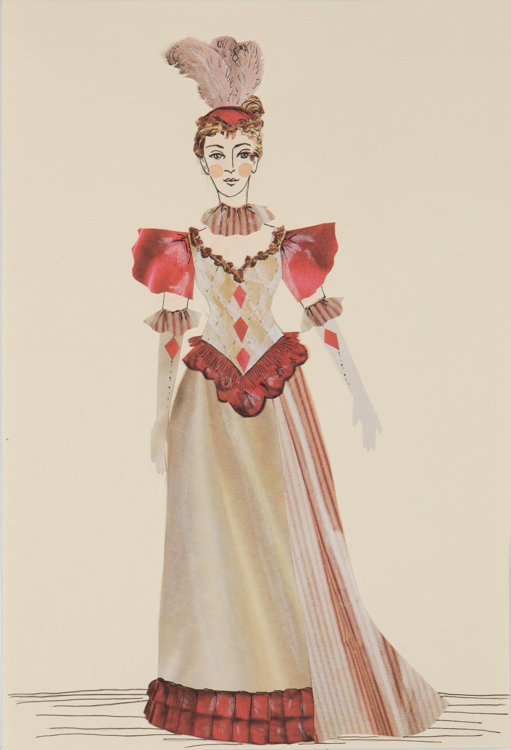 Costume development in a sketchbook