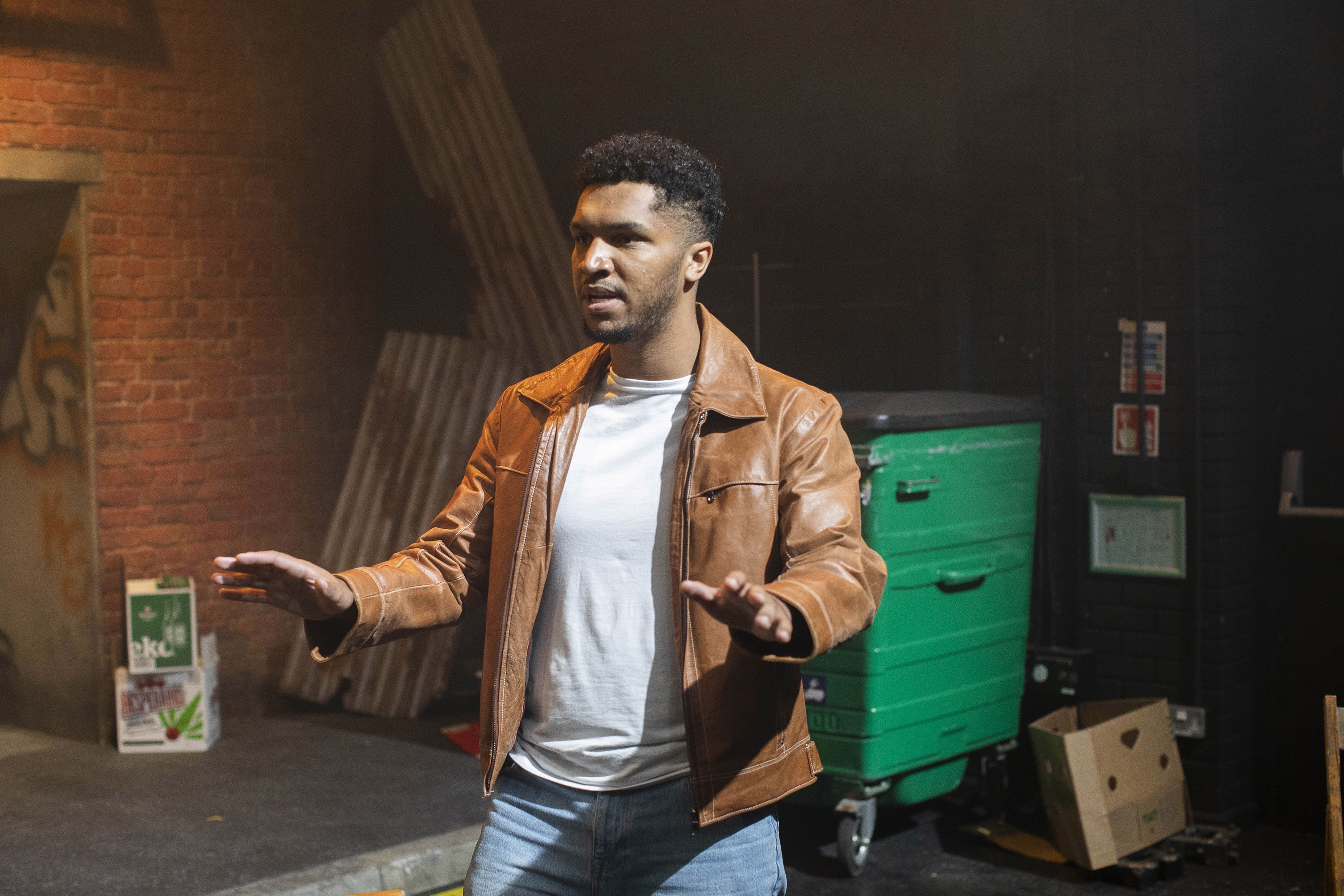 Acting student in a production of Little Revolution