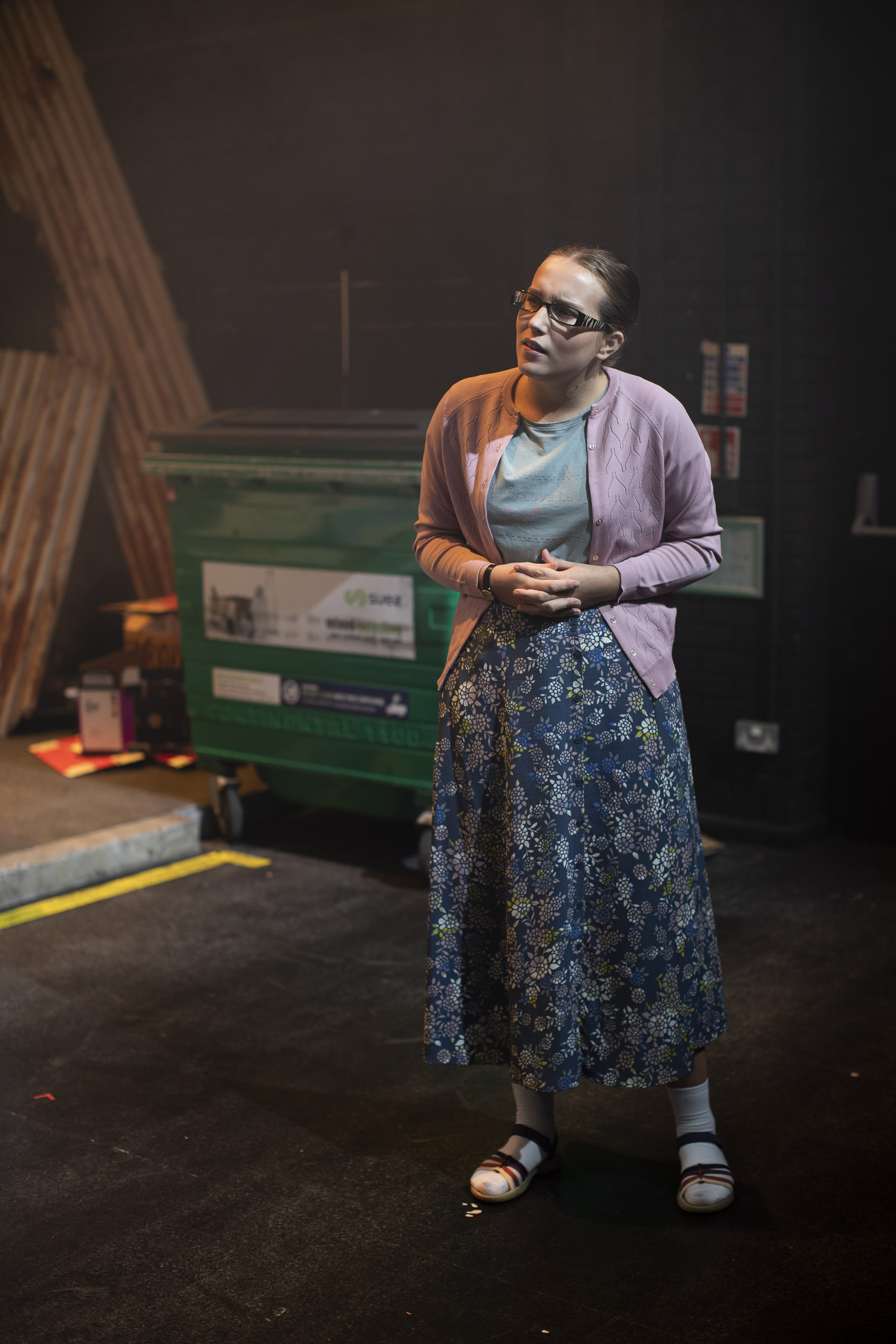 Acting student in a production of Little Revolution