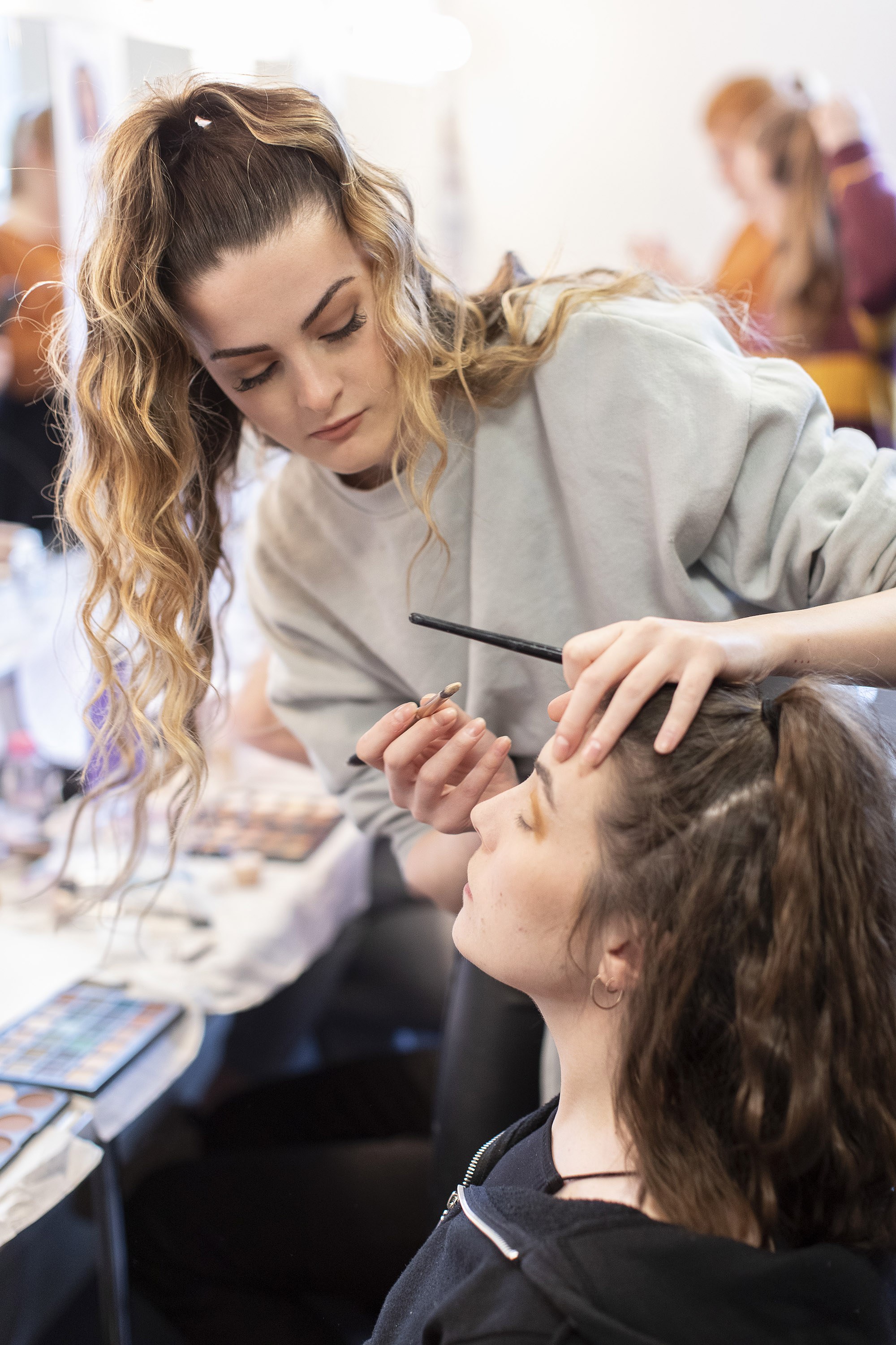 Students getting reading for a production of Love and Information