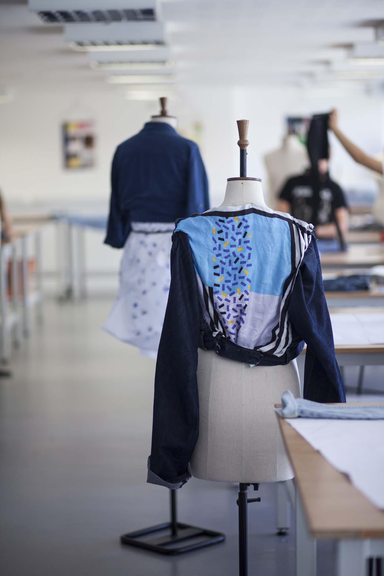 Student work on a mannequin