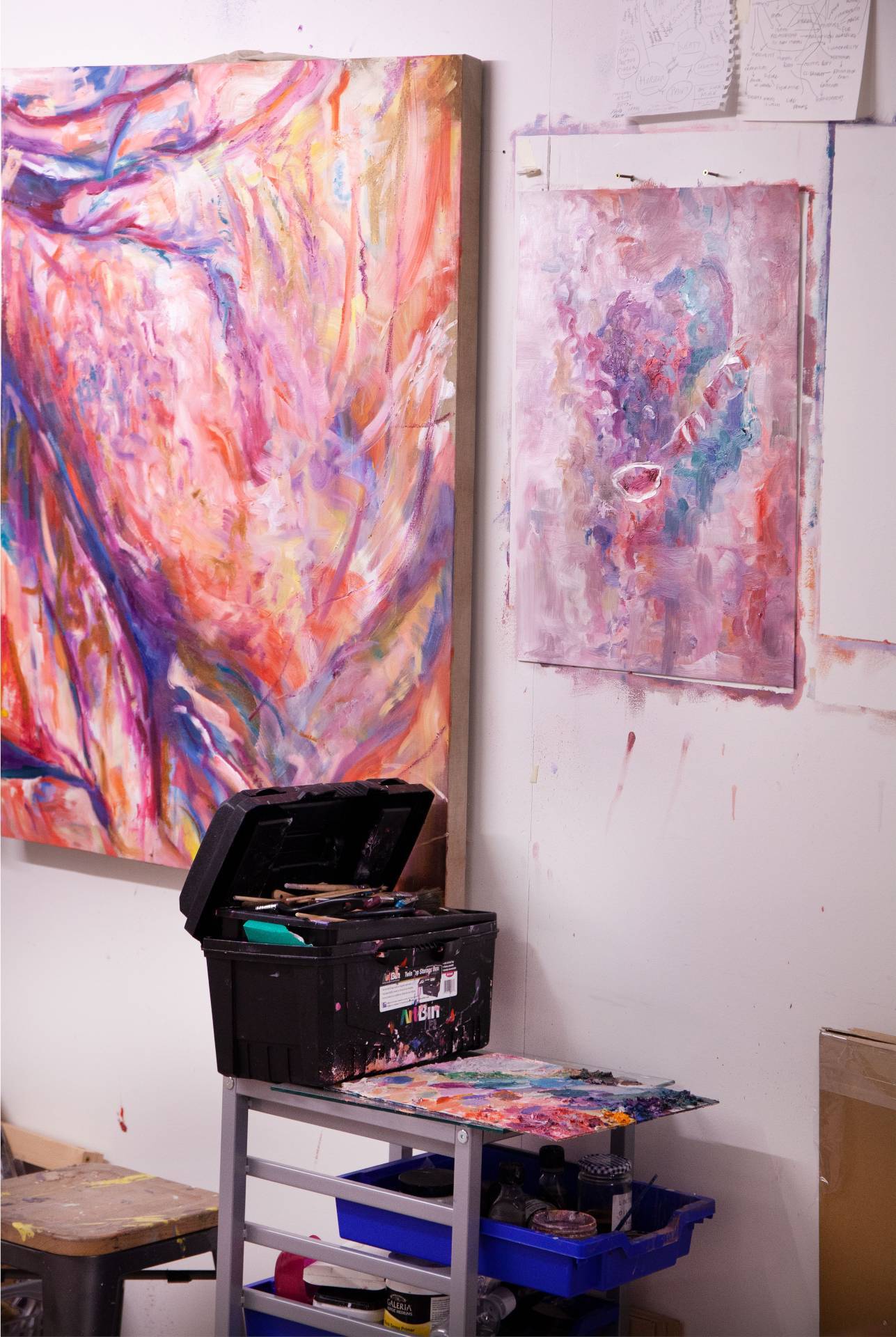 Purple and pink painting