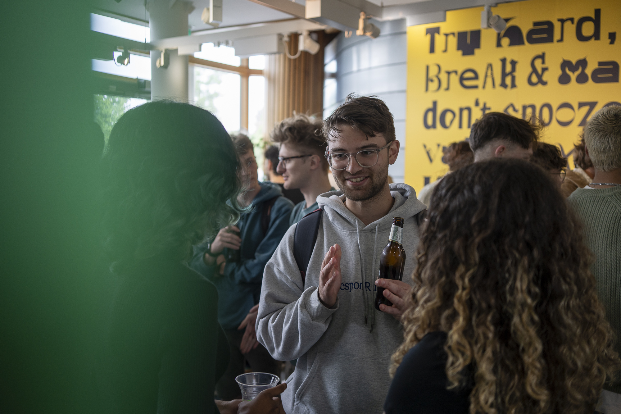 BA (Hons) Graphic Design alumnus M Nachev at the 2024 Graphic Design network event.